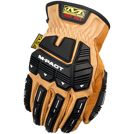 Mechanix Wear M-Pact Leather Driver Cut Resistant Gloves - Mens, Tan, Small, LDMP-C75-008