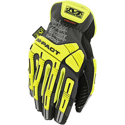 Mechanix Wear M-Pact Open Cuff E5 Cut Resistant Gloves - Mens, Flourescent Yellow, Small, SMC-C91-008