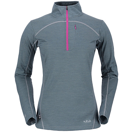 Meco 190 Zip Tee - Women's-Smoke-Large