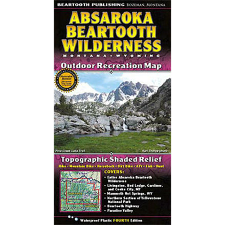 Media Absaroka Beartooth Wilderness Trail Map — CampSaver