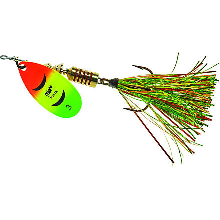 Mepps Aglia Flashabou In-Line Spinner 1/4 oz Hot Fire Tiger, B3FT HFT-FT