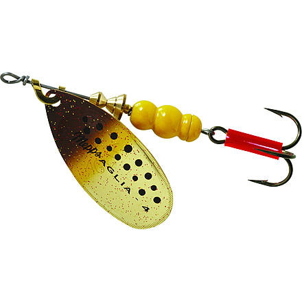Mepps Aglia In-Line Spinner 1/3 oz, Plain Treble Hook, Brown Trout Blade, B4 BRT
