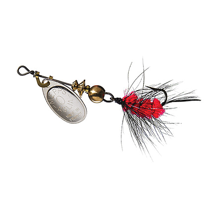 Mepps Aglia Wooly Worm Spin Flies In-Line Spinner, 1/12 oz Single Hook, Black & Orange, BOW-S-BO