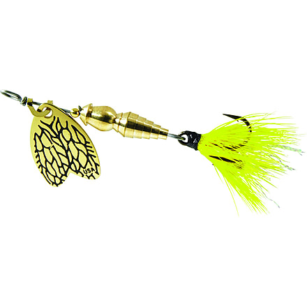 Mepps Thunder Bug In-Line Spinner, 1/8 oz, Dressed Treble, May Fly Body with Gold Blade, TB1T MYF-G