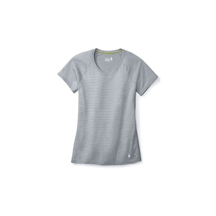 Smartwool Merino 150 Baselayer Pattern Short Sleeve Shirt Womens, Dark Pebble Gray, L, SW015254948-L