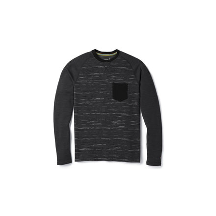 Smartwool Merino 250 Pocket Crew-Men's, Charcoal-Black, Extra Large, SW016084698-XXL