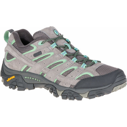 Merrell Moab 2 Waterproof Leather Hiking Shoe, Medium - Womens, Drizzle/Mint, 5 US J06028-30-5
