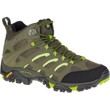 Merrell Moab Mid Waterproof Hiking Shoe - Men's-Dusty Olive/Black-Medium-9
