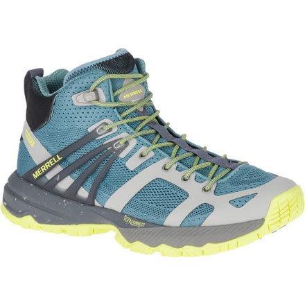 Merrell Mqm Ace Mid Waterproof Hiking Shoes - Women's, Smoke/Lime, Medium, 6.5, J53104-6.5