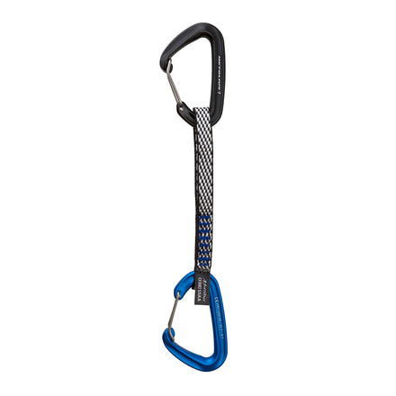 Metolius Bravo II Quickdraw Carabiners, Black/Blue, 6 in, BRWW206.01