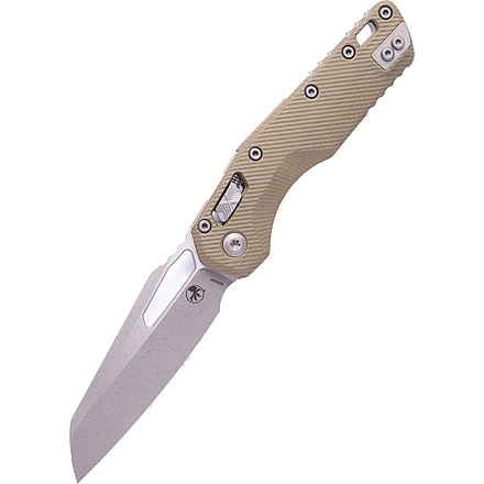 Microtech MSI S/E Fluted G-10 Apocalyptic Standard 3.88in Folding Knife, Od Green, 210-10APFLGTOD
