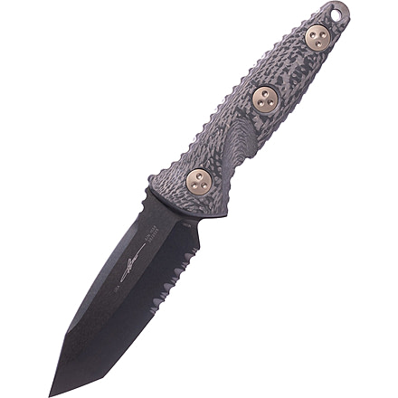 Microtech Socom Alpha Mini TE DLC CF Handles Part Serrated Bronze HW, 3.75in, 114M-2DLCCFS