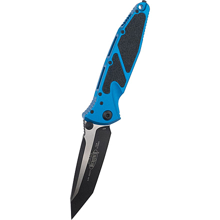 Microtech Socom Elite T/E-M Black Standard 4in Folding Knife, Blue, 161-1BL