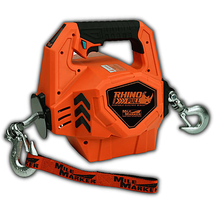 Mile Marker Rhino Pull Winch, 1000 lb, Portable, 24V, 71-1000