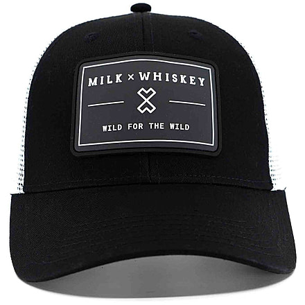 Milk X Whiskey Wild For The Wild - Low Pro Trucker 594A41FC, Black/White, mxwhmlptbw
