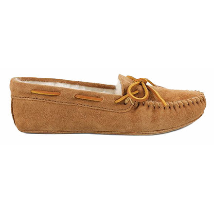 Minnetonka Sheepskin Softsole Moc Slippers - Womens, Tan, 11, 3311-255-11