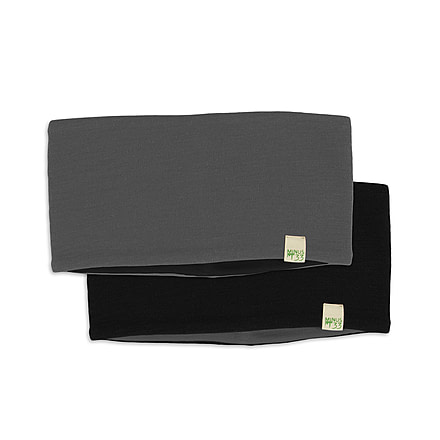 Minus33 Midweight Wool Reversible Headband, Black / Charcoal, One Size, 3594CGBLK