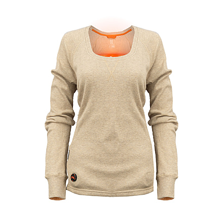Mobile Warming 7.4V Heated Thermick Baselayer Shirt - Womens, Tan, Extra Small, MWWT18180121
