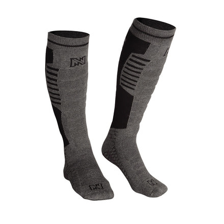 Mobile Warming Standard Socks, Grey/Black, Large, MW19A11-17-15