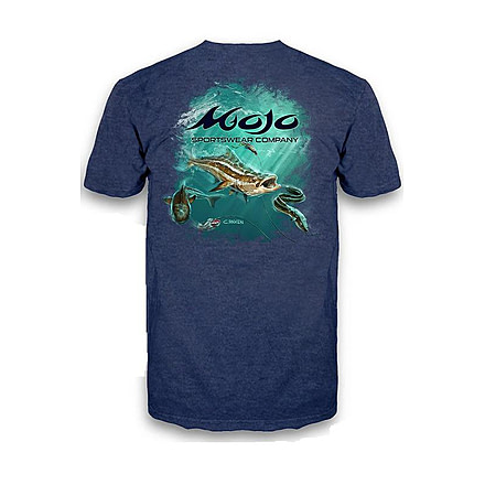 Mojo Sportswear Company Eel Assault Cobia Scene Short Sleeve Pocket T- Shirt - Mens, Nautical Navy, 2XL, NTCN - 2XL - MSCSST