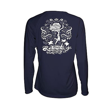 Mojo Sportswear Company Ladies Adventures V-Neck Shirt - Womens, Nautical Navy, 2XL, NTCN - 2XL - LAVNWRMN