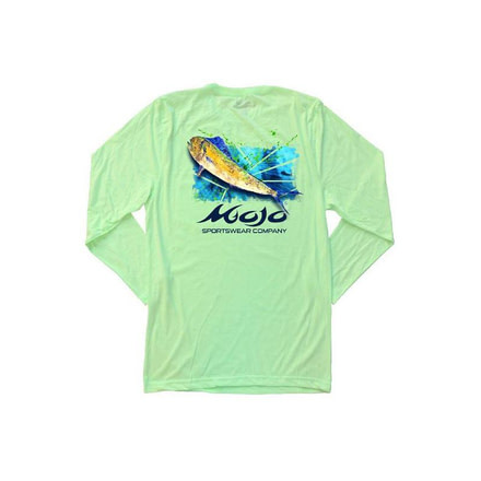 Mojo Sportswear Company Mahi Head Index Tee Long Sleeve Shirt - Mens, Sea Oat, Large Sea Oat - L - Mojo Mahi Head Index Tee LS