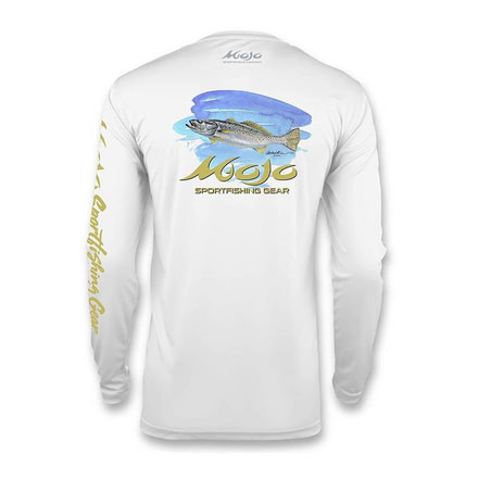 Mojo Sportswear Company Stidham Sea Trout Wireman X Shirt - Mens, White Caps, Medium, WHTCP - M - STSTWRMNX