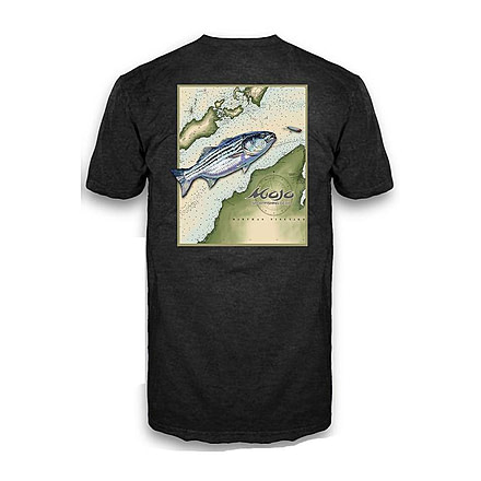 Mojo Sportswear Company Striper Sea Chart Short Sleeve Pocket T - Shirt - Mens, Octopus Ink, Medium, OCTIN - M - MSSCST