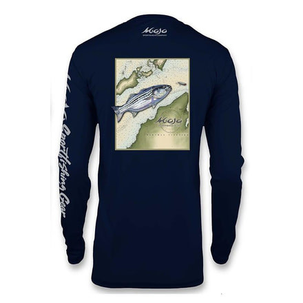 Mojo Sportswear Company Striper Sea Chart Wireman X Shirt - Mens, Nautical Navy, Medium, NTCN - M - SSCWRMNX