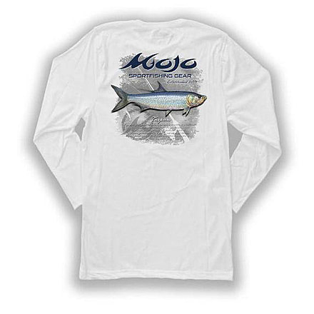 Mojo Sportswear Company Tarpon Tee Long Sleeve - Mens, White Caps, Large, WHTCP - L - MJTT LS
