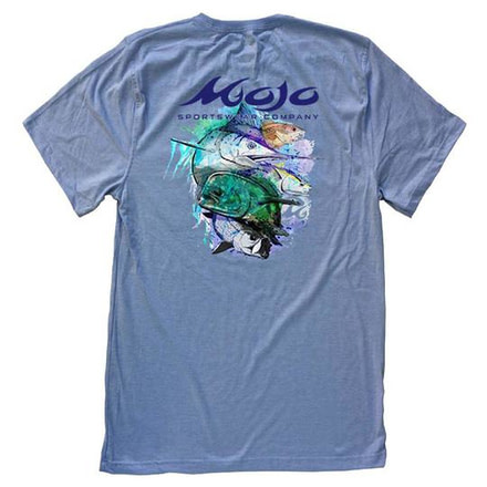 Mojo Sportswear Company Trophy Montage Tee - Mens, Heron Blue, 2XL Heron Blue - 2XL - Mojo Trophy Montage Tee