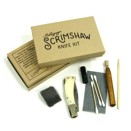 MollyJogger Scrimshaw Knife Kit - Lock-back Edition