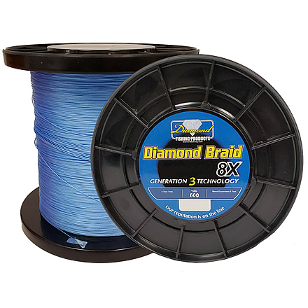 Momoi Diamond Braid Generation III Hollow Core 130lb 600yd Blue, 74613