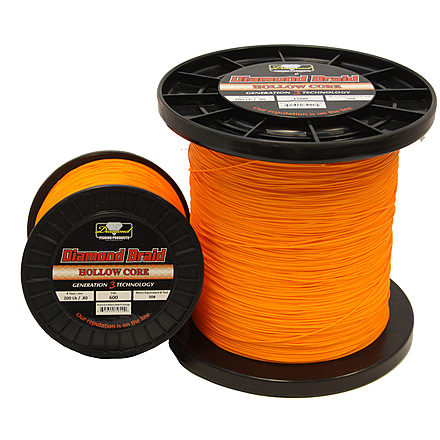 Momoi Diamond Braid Generation III Hollow Core 200lb 600yd Orange, 75620