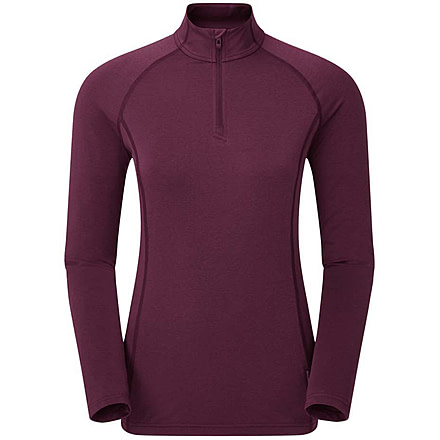 Montane Dart Thermo Zip Neck - Womens, Wineberry, Extra Small, FDTZNWINA12