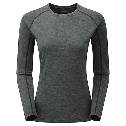 Montane Fem Primino 220 L/S T-Shirt, Black, UK8/US6/EUR34 FP2LSBLAA4