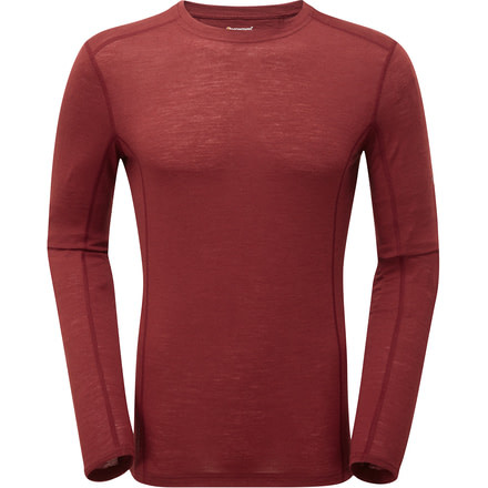 Montane Primino 140g Long Sleeve Crew Neck - Men's-Redwood-Small