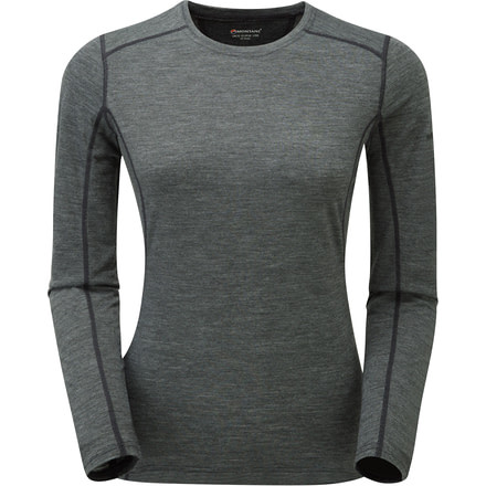 Montane Primino 140g Long Sleeve Crew Neck - Women's-Black-Small