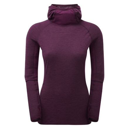 Montane Primino Hybrid Hoodie - Womens, Saskatoon Berry, Medium, FPHHOSASM08