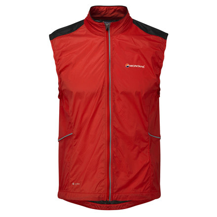 Montane SlipStream Gillet Jacket Men's-Alpine Red-Medium