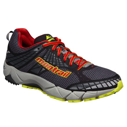 Montrail FluidFeel Shoe - Men's-13 US-Coal/Sail Red