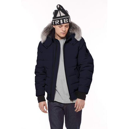 Moose Knuckles Glace Bay Bomber - Men's, True Navy, Large, MK8614-MFB-463-L