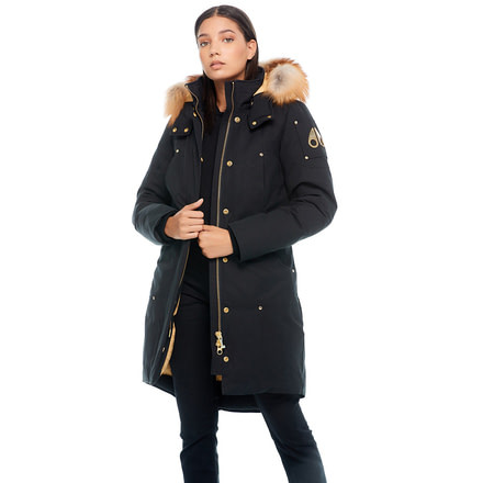 Moose Knuckles Grand Metis Parka, Black / Gold Fur, XS, M39LP203GH-294-XS