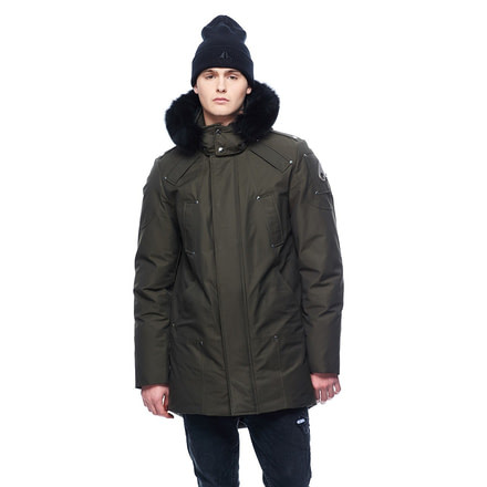Moose Knuckles Stirling Parka - Mens, Army/Black Fur, Extra Large, MK4661MP-775-XL