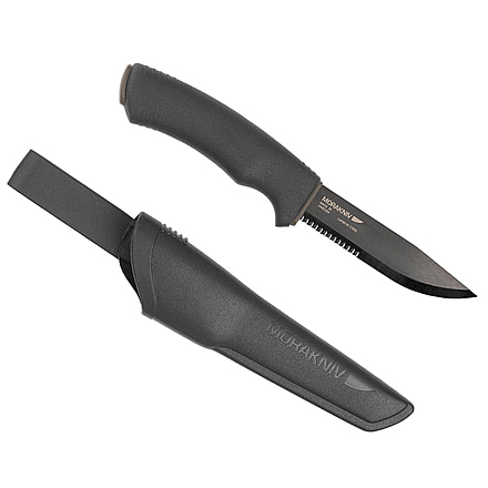 Mora Bushcraft 4.3in. Partially Serrated Blade w/ Black Handle and Sheath 194902