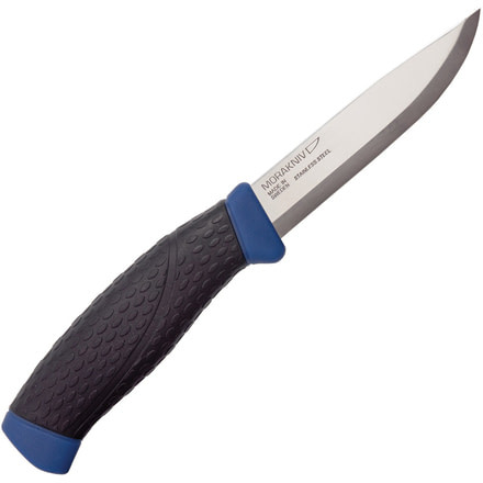 Mora Craftline TopQ Allround Fixed Blade Knife, SS PE Blade, Black/Blue Handle FT10876