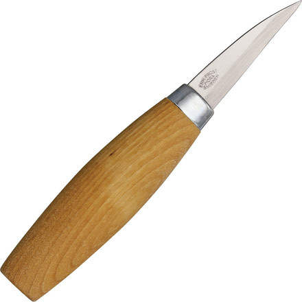 Mora Wood Carving 122 Fixed Blade Knife, SS PE Blade, Hardwood handle FT16541