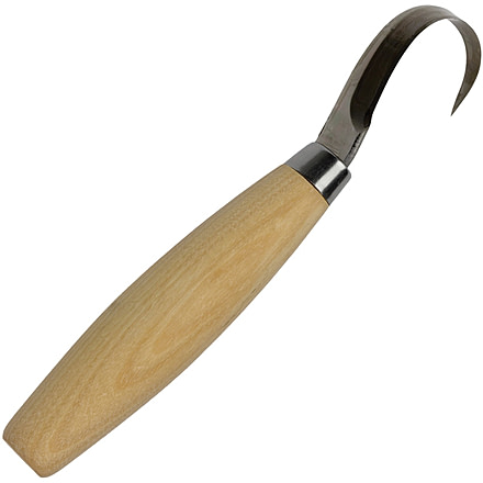 Mora Wood Carving 164 Hook Fixed Blade Knife, SS Hook Plain Blade, Hardwood handle FT18309