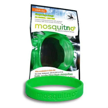 Mosquitno Mosquito Repellent Wristband, Green, Green, MOS-50005