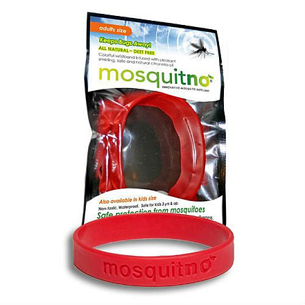 Mosquitno Mosquito Repellent Wristband, Red, Red, MOS-500009